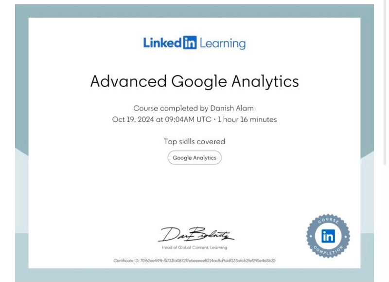Google Certified Professionals Certificate